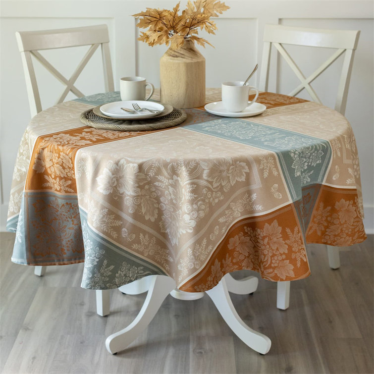 Rosalind Wheeler Engineered Jacquard Fabric Table Cloth Wayfair